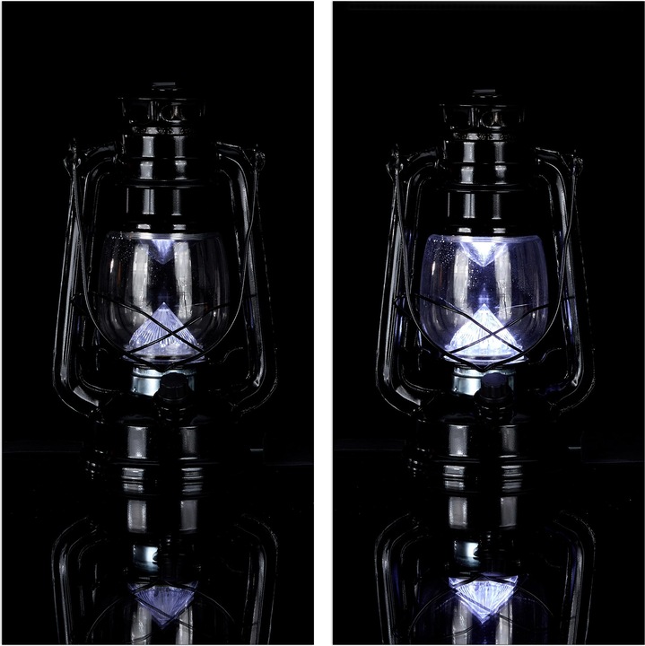 Actual product image Relaxdays LED Storm Lantern (15 x 11.5 x 24 cm, 1 x)