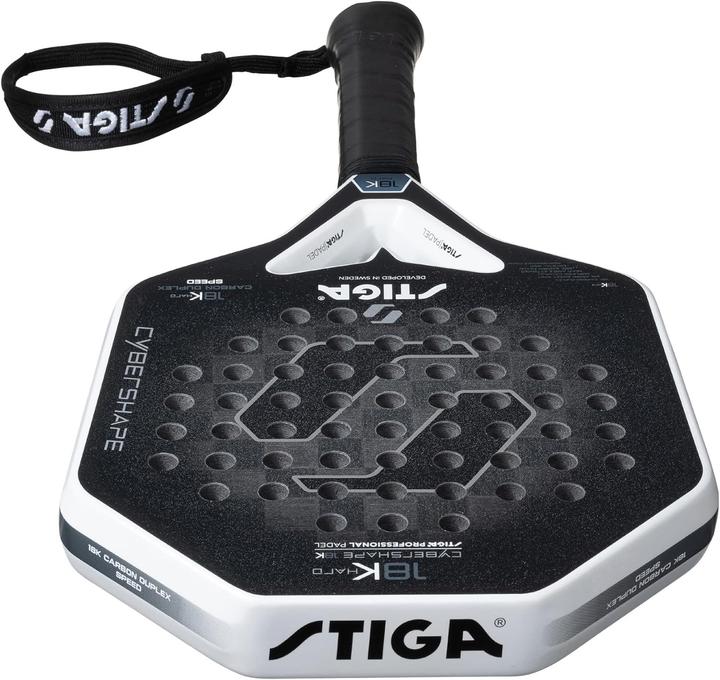 Image du produit Stiga Padelracket Cybershape 18K hard, medium gewicht, zwart