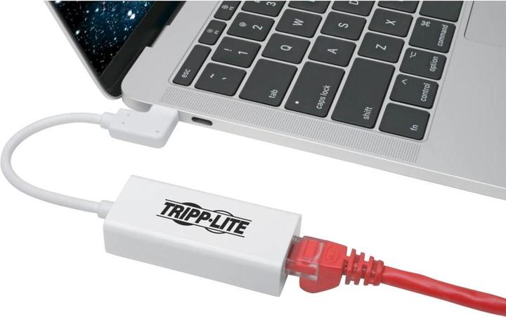 Actual product image Eaton USB-C to Gigabit Network Adapter with Right Angle USB-C Thunderbolt 3 Compatibility (USB-C 3.1 Gen 1, RJ45 (1x))