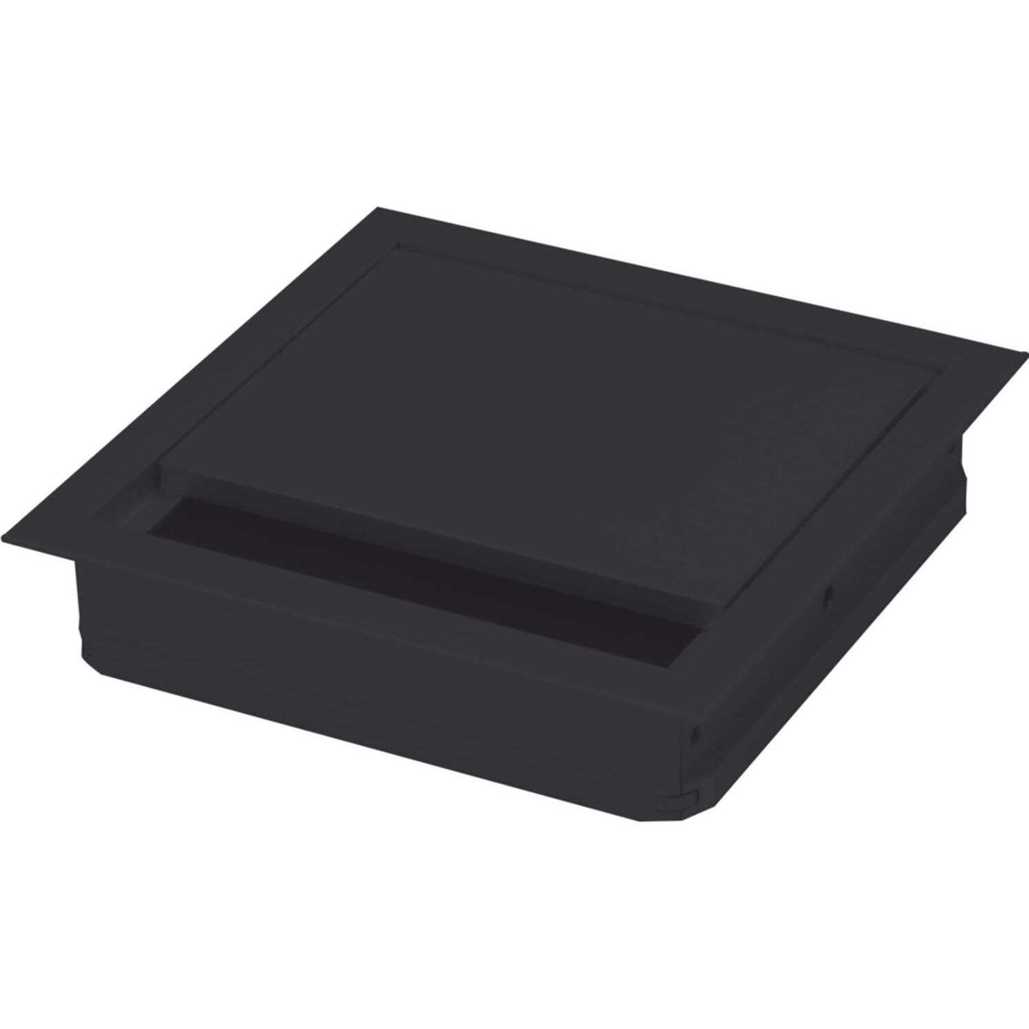 Confurn, Kabelschutz + Kabelführung, Kabeldurchgang eckig Kabeldurchlass mit Schutzbürste,70x70x25mm, Alu schwarz (Kabel...