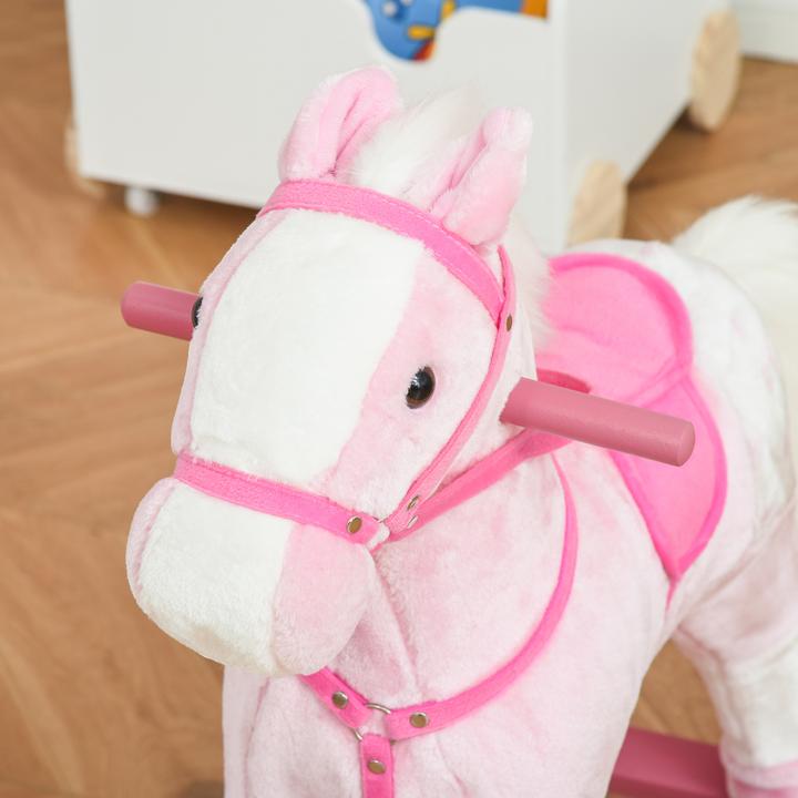 Image du produit Homcom Cheval à bascule rose