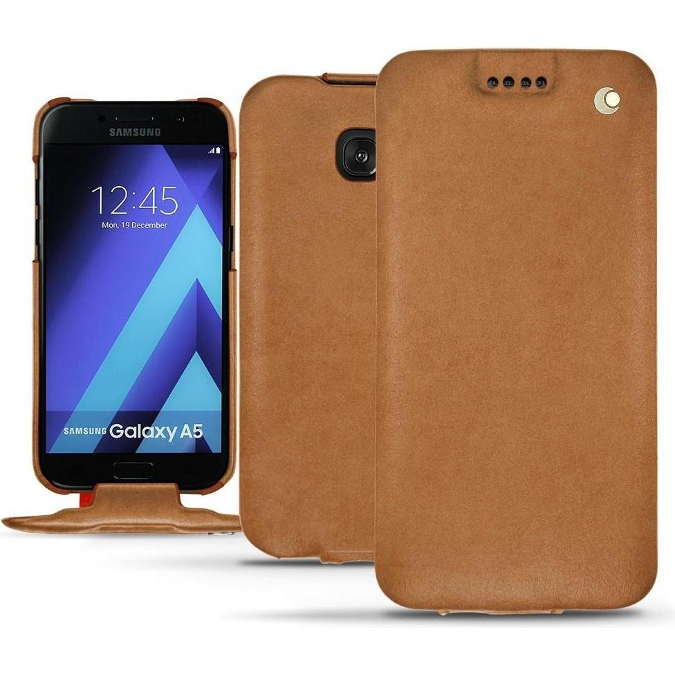 Noreve Lederschutzhülle vertikal (Samsung Galaxy A5 (2017)), Smartphone Hülle, Orange