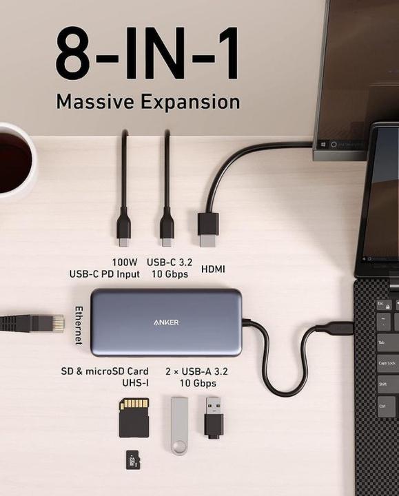 Produktbild Anker A83830A2 (USB-C, 8 Ports)