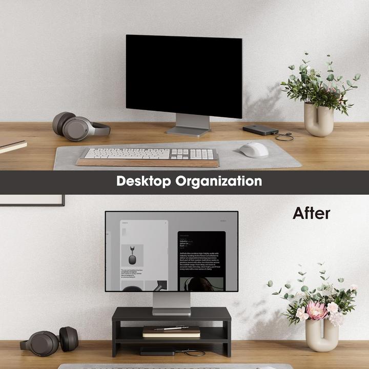 Actual product image Fitueyes Ergonomischer Monitorständer mit Ablage