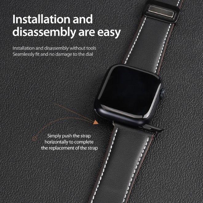 Produktbild Dux Ducis YA Armband (38 mm, 40 mm, 41 mm, Echtleder, Apple Watch Series 1, Apple Watch Series 2, Apple Watch Series 3, Apple Watch Series 4, Apple Watch Series 5, Apple Watch Series 6, Apple Watch Series 7, Apple Watch Series 8, Apple Watch Series 9, Apple Watch SE)
