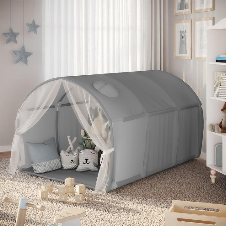 Actual product image VitaliSpa Tunnelzelt Kubby, Grau, 100 x 80 cm mit Fenster und Netz