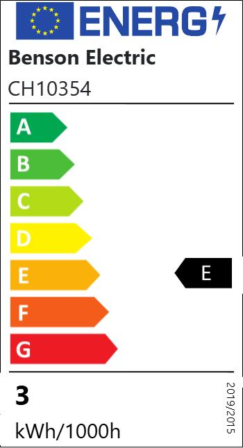 Energy Label Benson Electric LED-Tropfenlampe, G45, E27, 240 lm, 3 W, 3000 K (E27, 240 lm)