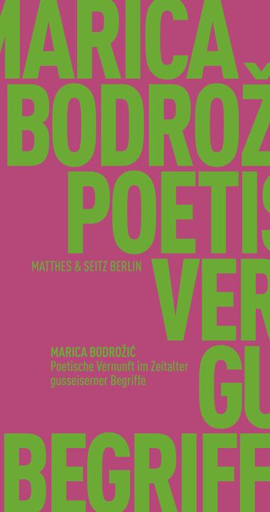 Poetische Vernunft im Zeitalter gusseiserner Begriffe (Deutsch, Marica Bodro i, 2019)