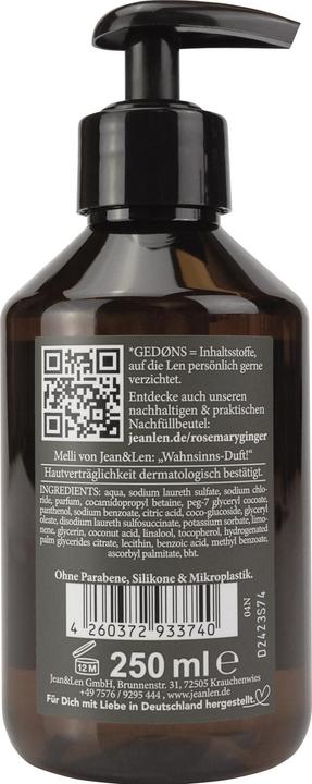 Jean & Len Rosemary et Ginger (Savon liquide, 250 ml)