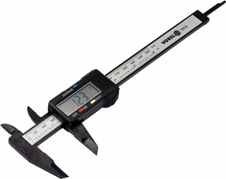 Actual product image Toya VOREL SUWMIARKA ELEKTRONICZNA 150mm / 0.01mm CARBON 15113 (15 cm)