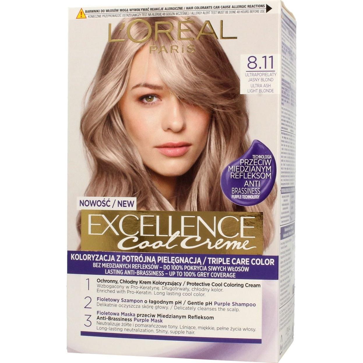 L'oréal Paris Unisex Tinta Per Capelli, Excellence Cool Creme (8.11 Ultrah Lightonde)