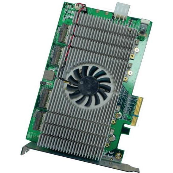 Aaeon PER-TAIX4-A10-PCIE - AI Core PCIx4 mit 2x 2280 M.2-Modul (4MYDX), Lüfter, Elektronikmodul