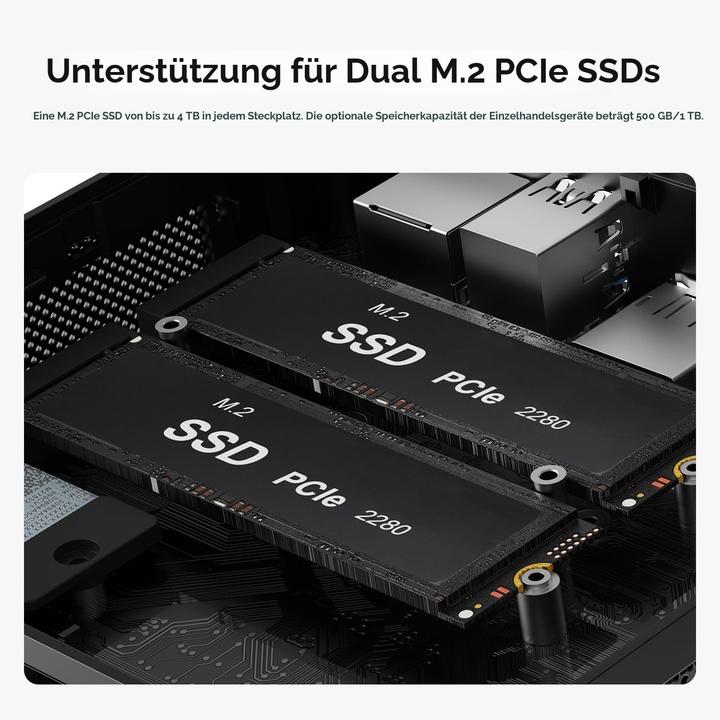 Image du produit Beelink Mini PC SER5 PRO 5850U mit Ryzen 7 (500 Go, 24 Go, AMD Ryzen 7 6800U)