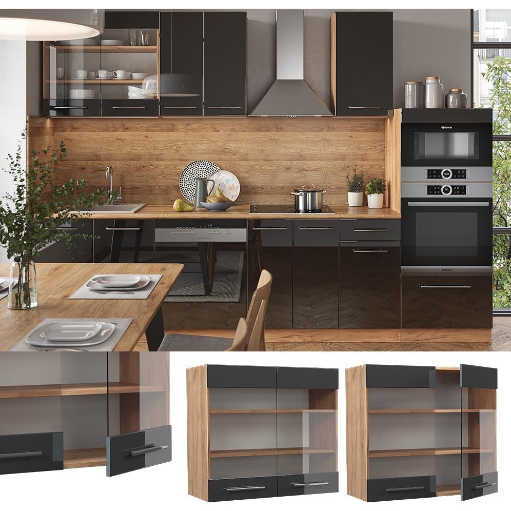 Thumbnail - Vicco, Regal, Küchenglasschrank Fame-Line (80 x 72 x 34 cm)