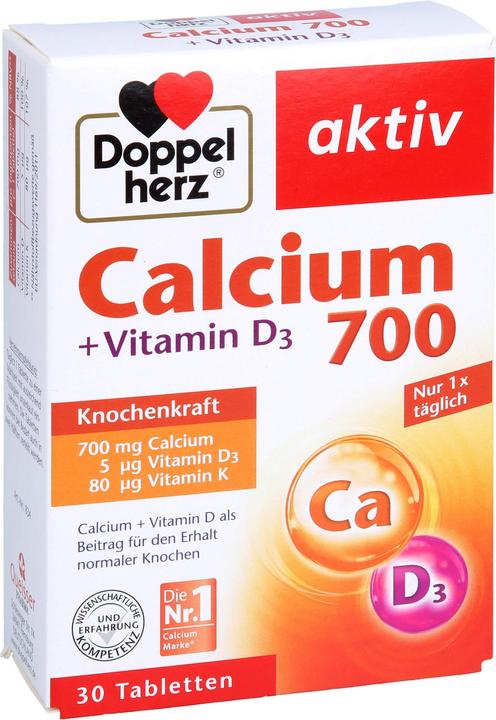 Queisser Pharma DOPPELHERZ CALCIUM 700+D3 (30 Stück, Tabletten)