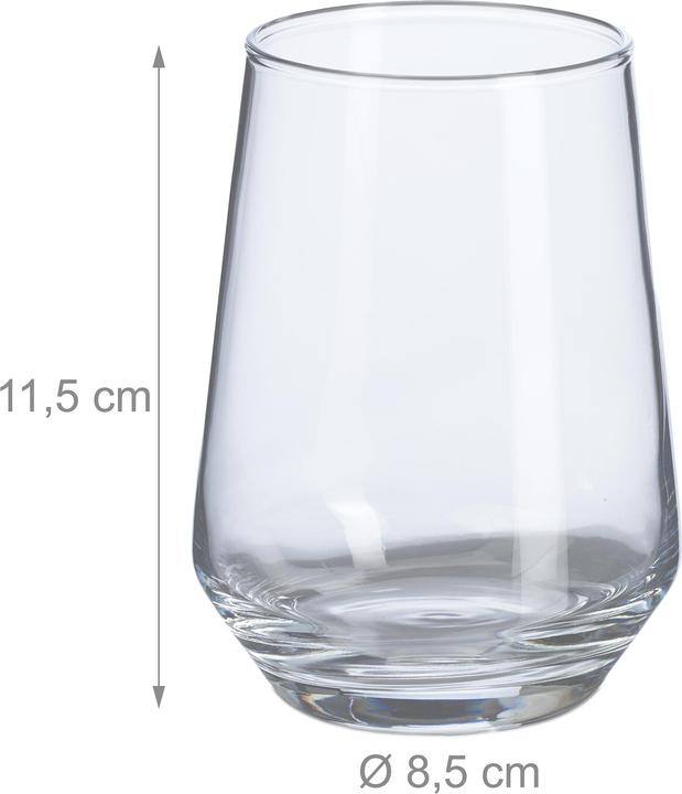 Produktbild Relaxdays 6x Trinkgläser (0.39 l, 6 x)