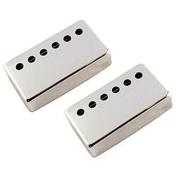 AllParts AP PC 0300-001 Humb. Covers (2) nickel (Instrumenten Ersatzteile), Zubehör Instrumente, Silber