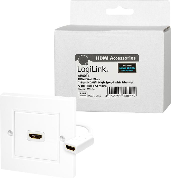 Produktbild LogiLink AV HDMI-Adapter – HDMI-Baltas (AH0014) (0.18 m, HDMI)