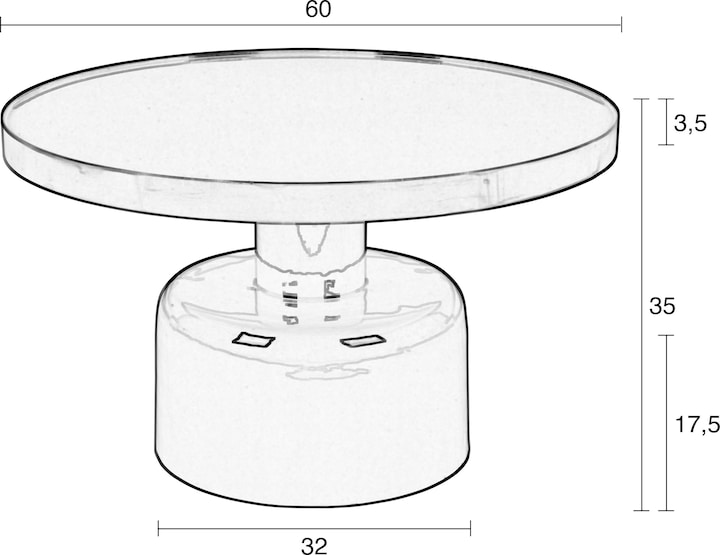 Actual product image Zuiver Table (60 x 60 x 31 cm)