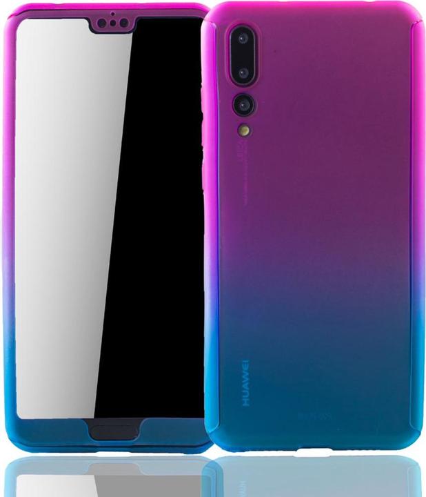 Produktbild König Design Hülle Handy Schutz für Huawei P20 Pro Full Case Cover Displayschutz Bumper Blau (Huawei P20 Pro)