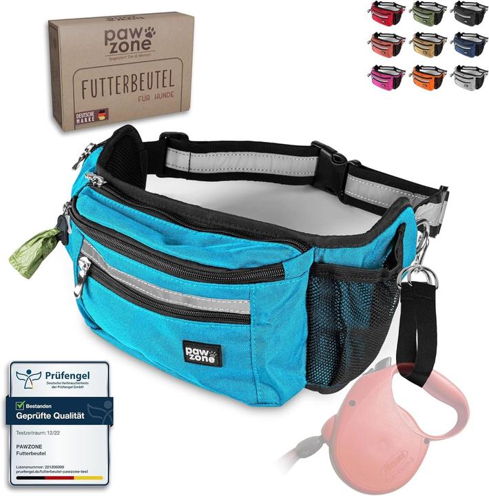Paw Zone Futterbeutel für Hunde mit Reflektorband (Destrezza)