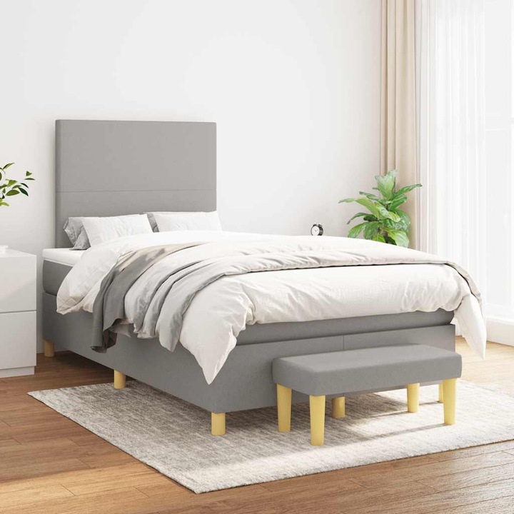 Produktbild VidaXL Bo x springbett mit Matratze 120 x 190 cm Stoff (120 x 190 cm)
