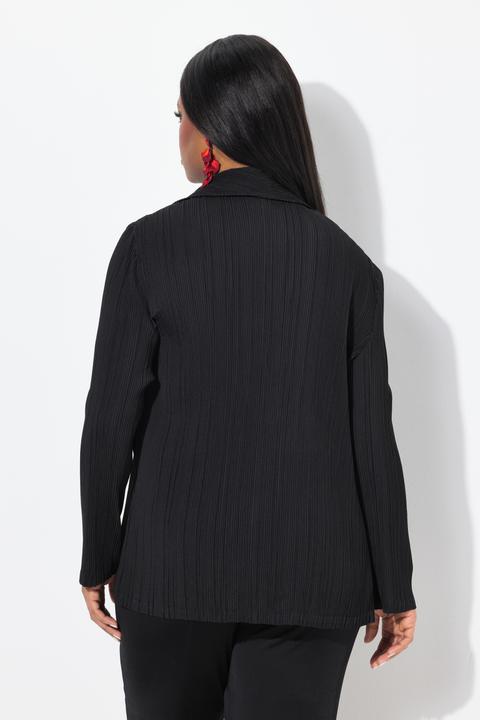 Image du produit Ulla Popken Blazer plissé, col à revers, fermeture boutonnée (54, 56)