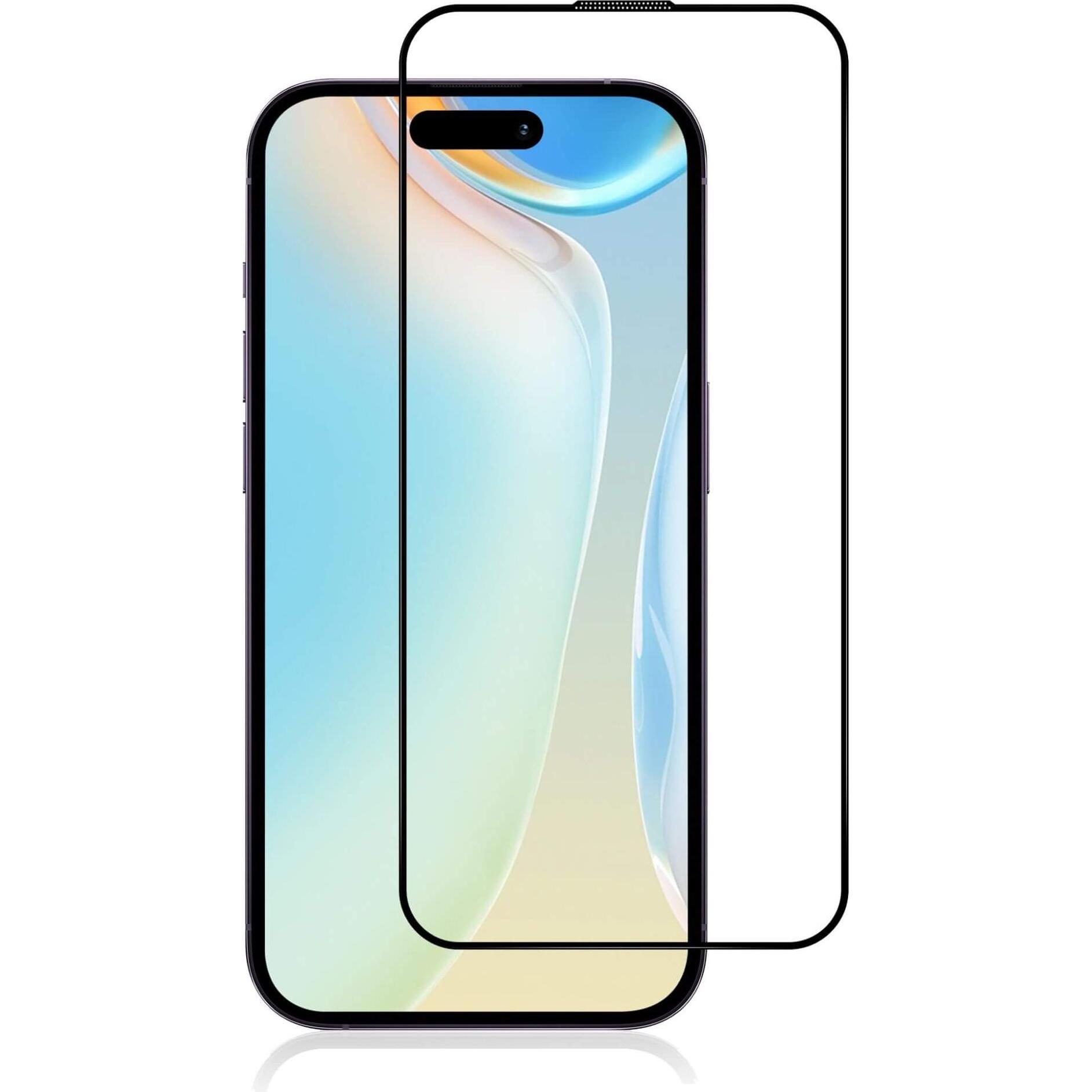 Skech Frontier Full-Fit Tempered Glass Displayschutz (1 Stück, Apple iPhone 15 Pro), Smartphone Schutzfolie