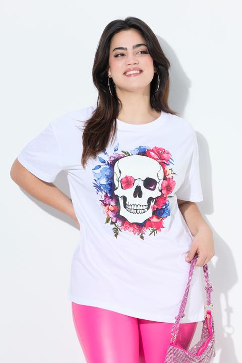 Immagine prodotto Angel of Style T-Shirt, Boxy Fit, Blumen-Totenkopf-Motiv (60)