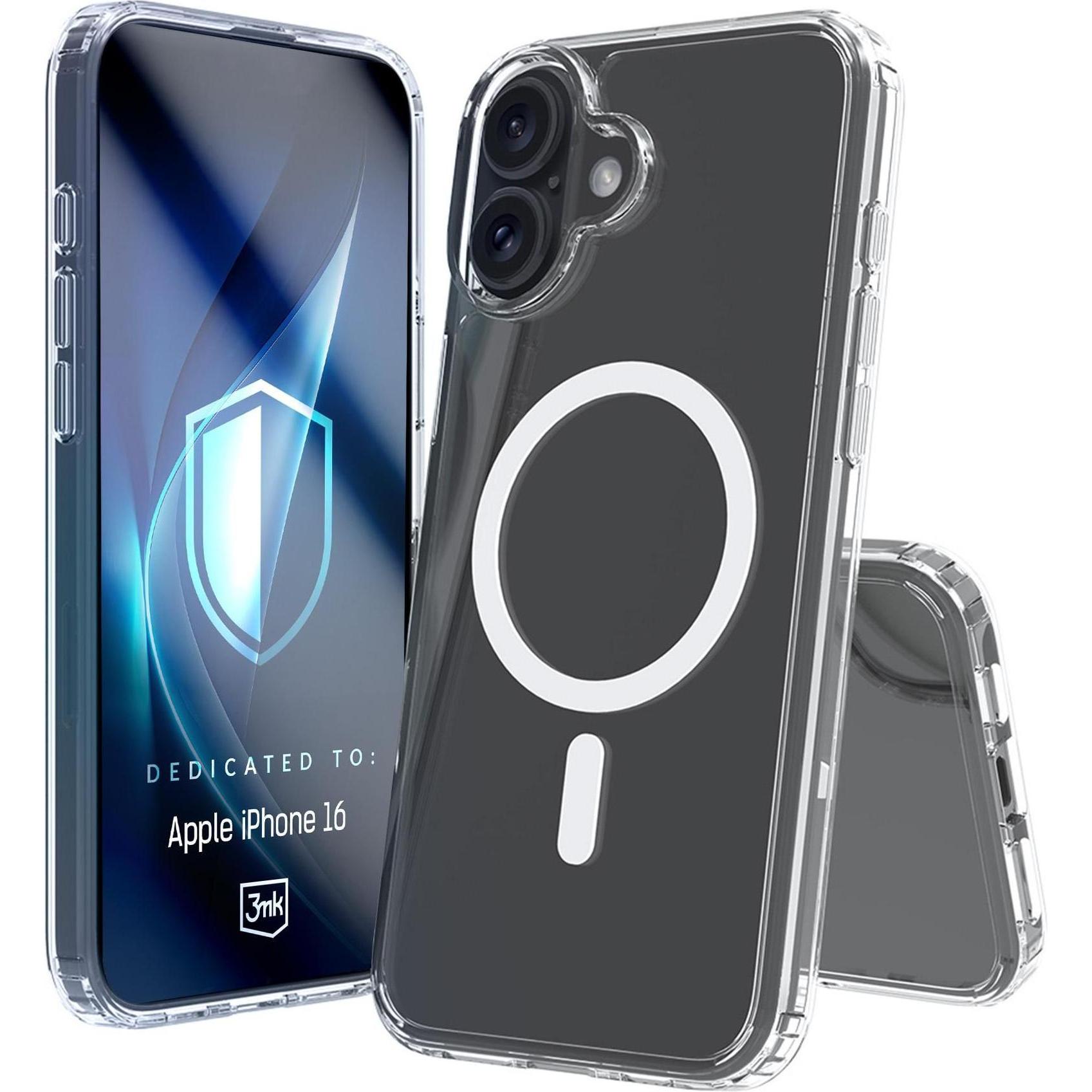 3Mk Trasparente Etui Armor Magcase Do Apple Iphone 16 (Apple Iphone 16), Cover Smartphone,