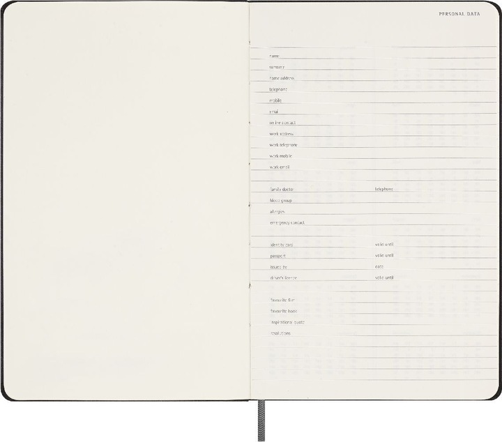 Produktbild Moleskine Notizkalender (A5, Englisch)