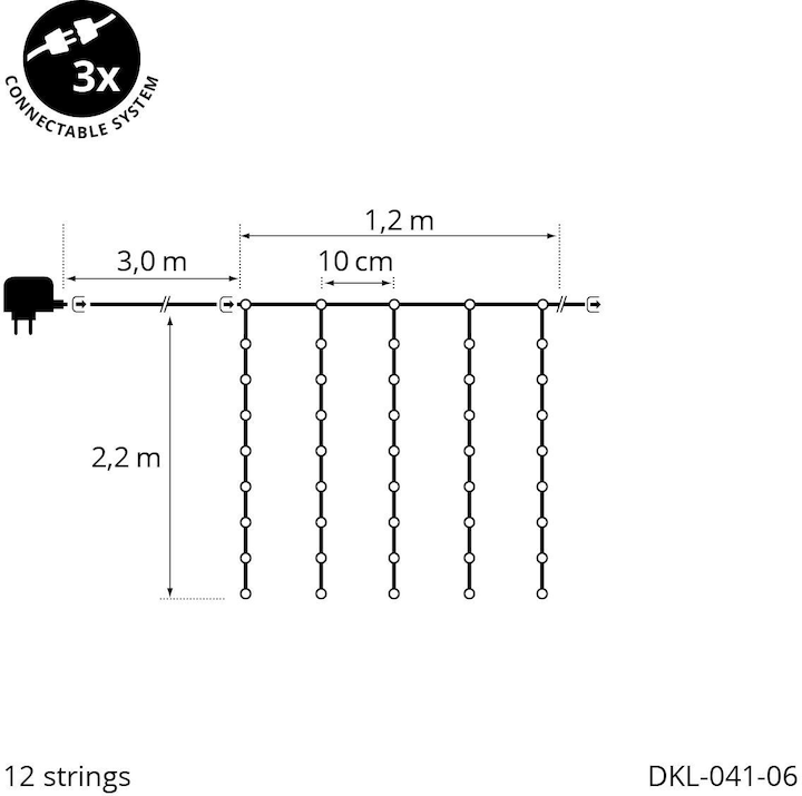 Produktbild STT LED-Lichtervorhang Angel Hair (2.20 m)