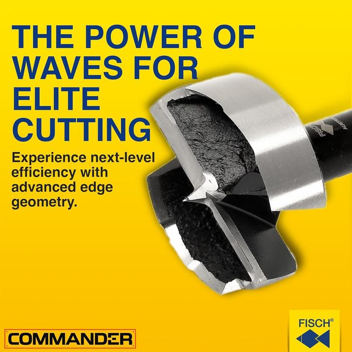 Actual product image Fisch Tools Forstner bit set BLACK SHARK PRO (15, 20, 25, 30, 35 millimetres)