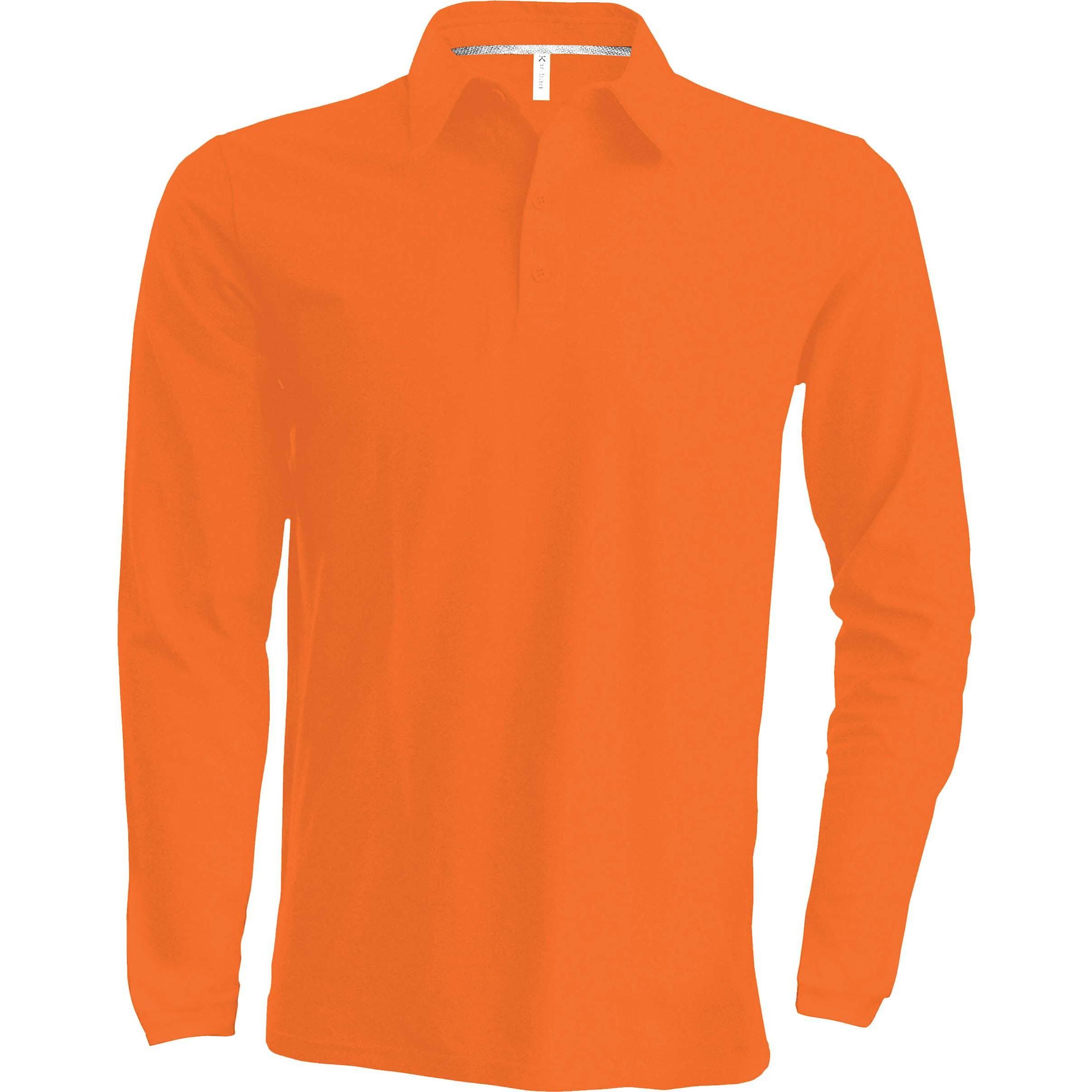 Kariban, Herren, Shirt, Langärmeliges Polo-Shirt, Gelb, (4XL)