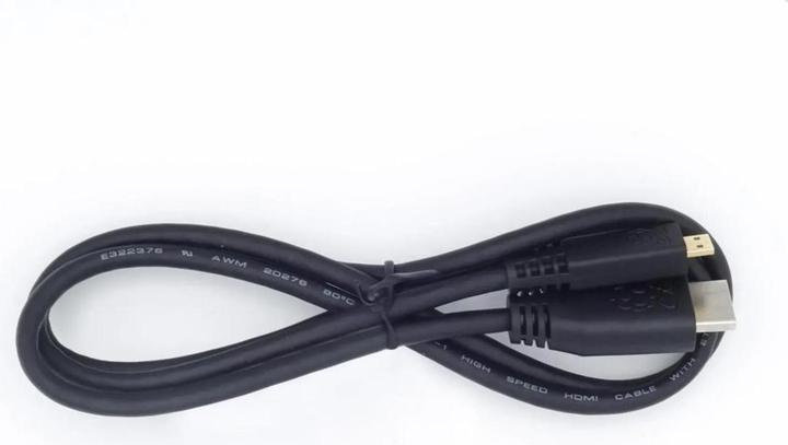 Actual product image Raspberry Pi Official cable Micro-HDMI to HDMI Black, 1m