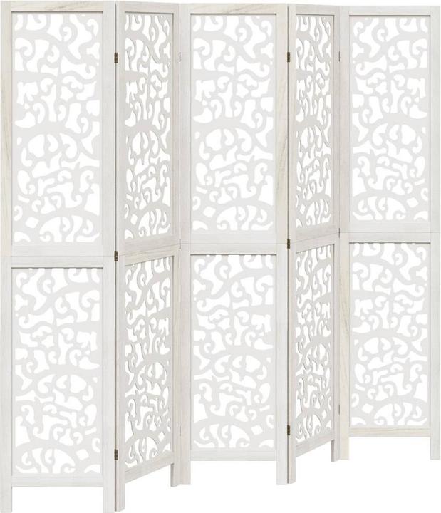 Image du produit vidaXL Séparation de pièce Paravent Séparateur de pièce 6pcs Blanc Bois massif Paulownia