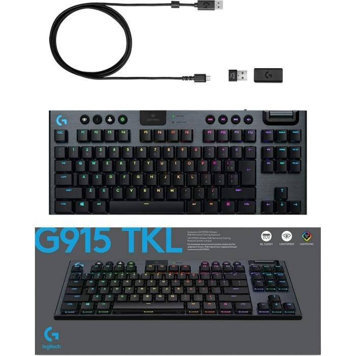 Thumbnail - Logitech G G915 (DE, Kabellos, Kabelgebunden), Tastatur, Schwarz