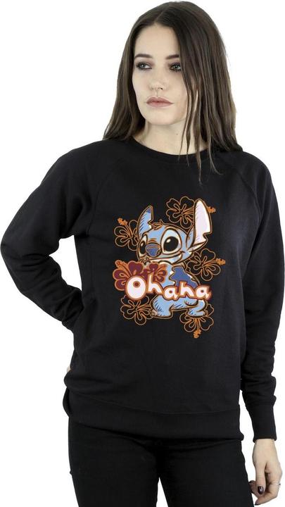 Produktbild Disney Lilo And Stitch Ohana Orange Hibiscus Sweatshirt (S)