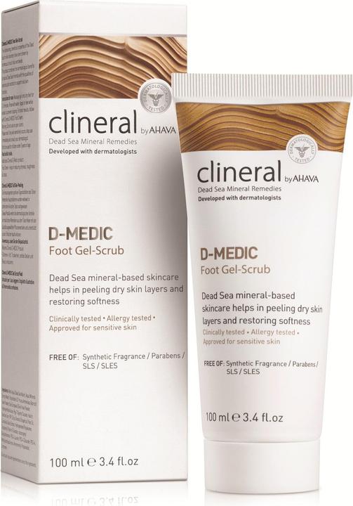 Actual product image Ahava CLINERAL Foot Gel Scrub (Foot cream & foot gel, 100 ml)