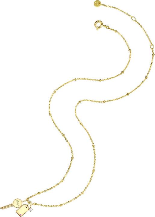 Image du produit Glanzstücke München Femmes en argent sterling corindon perle d'eau douce de culture en or jaune 40,0 cm chaîne de base (Argent Sterling, 40 - 45 cm)