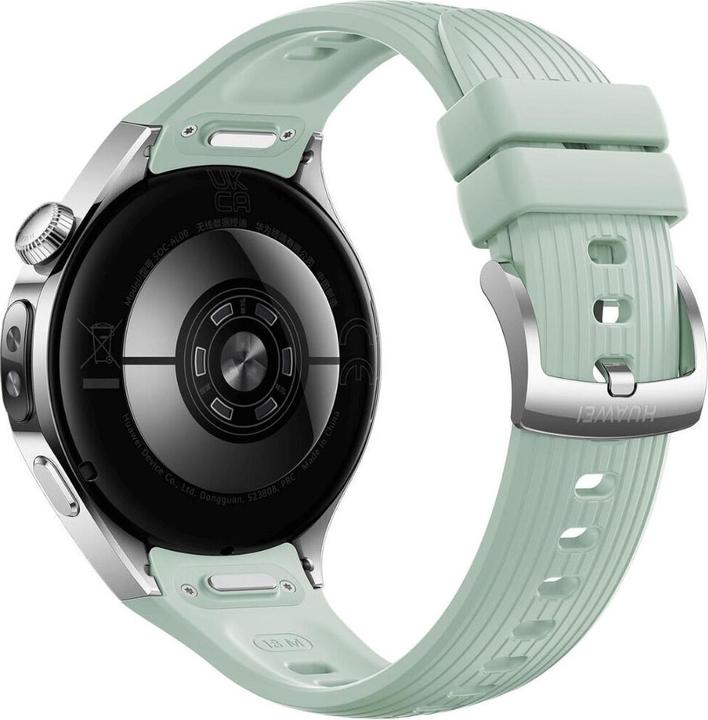 Immagine prodotto Huawei Orologi intelligenti Watch 5 (42 mm), cinturino in fluorelastomero verde chiaro, corpo in metallo, (42 mm, 4G)