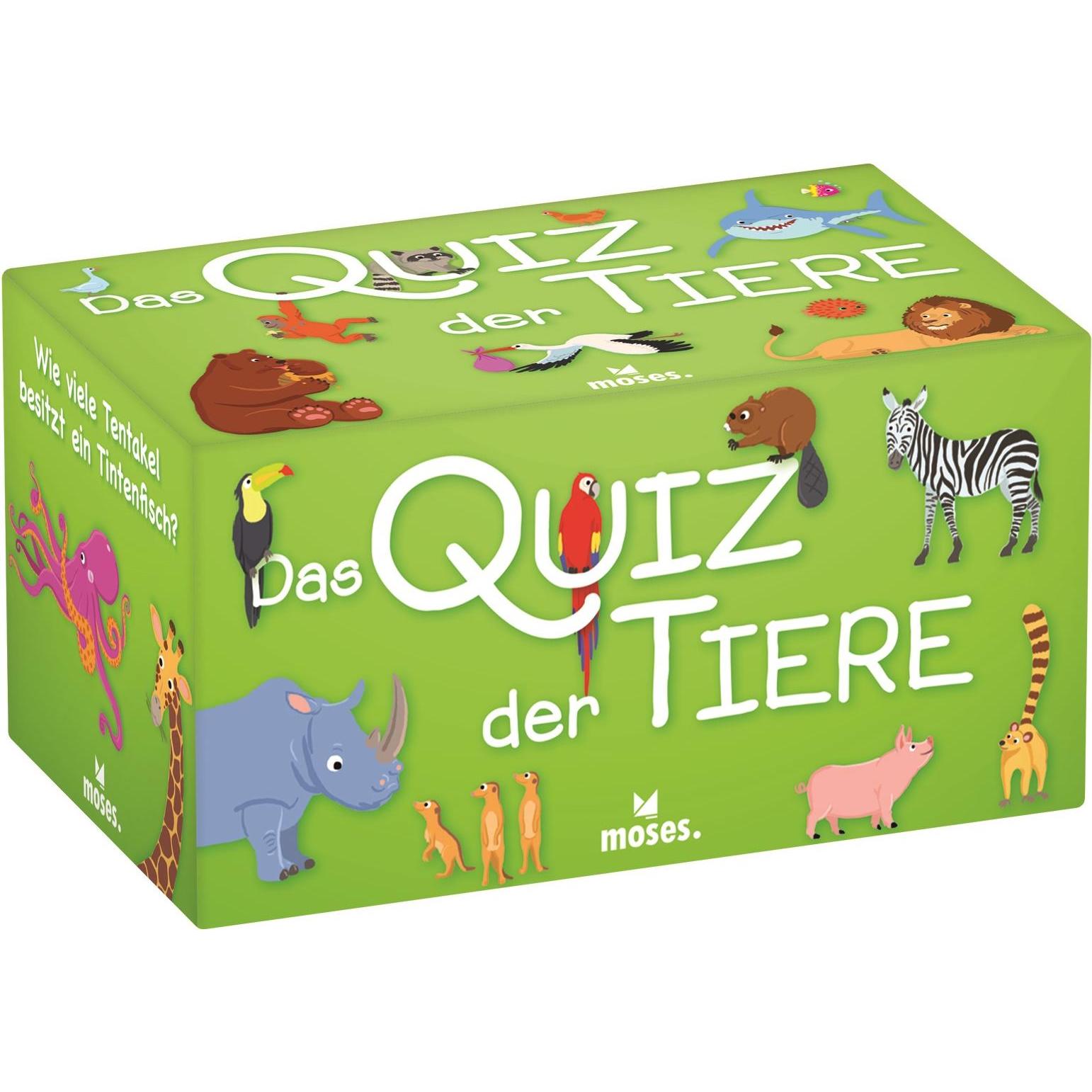 Magni 90153 Quiz, Kinder Wissensquiz mit 100 spannenden Tierfragen, Wissensspiel über das Reich der (Deutsch)