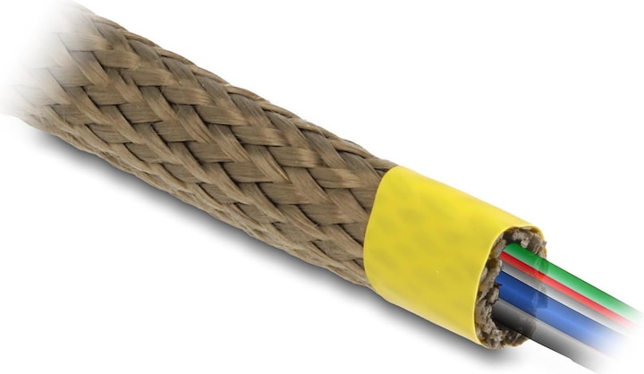 Produktbild Delock Geflechtschlauch aus Basalt Fasern 2 m x 10 mm Braun (Kabelschlauch, 200 cm)