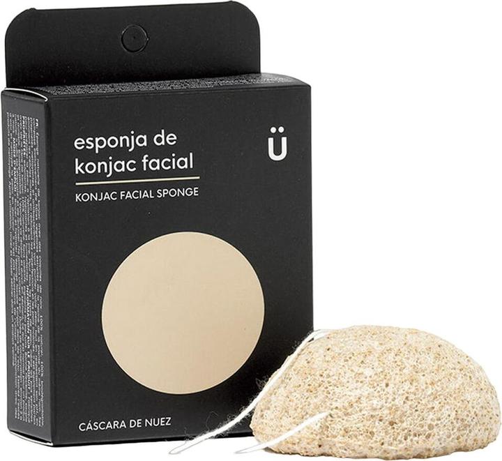 Image du produit Naturbrush Eponge faciale Konjac avec coquille de noix 15g