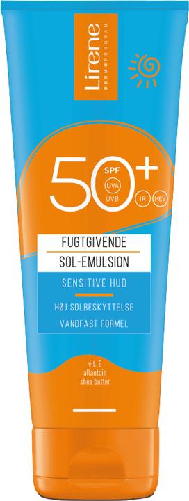 Actual product image Lirene Sun Protective Emulsion For Sensitive Skin Spf50+ 120Ml (SPF 50+, 120 ml)