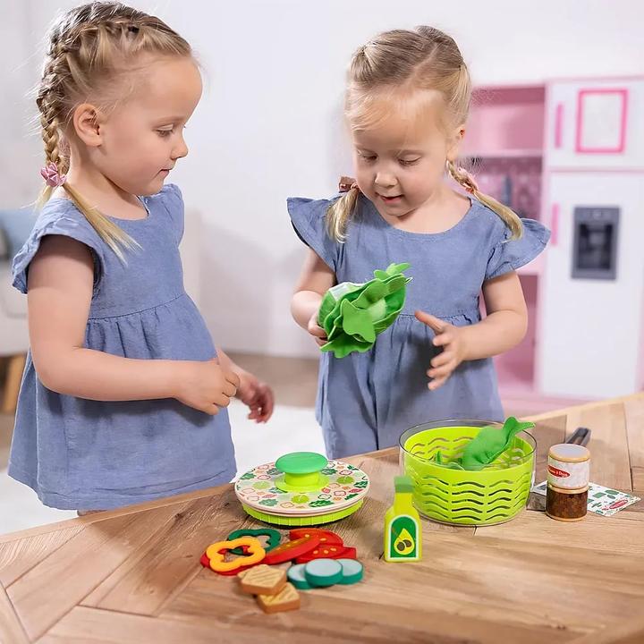 Actual product image Melissa & Doug Salatschleuder-Spielset, Spielzeugessen für Jungen und Mädchen ab 3 Jahren