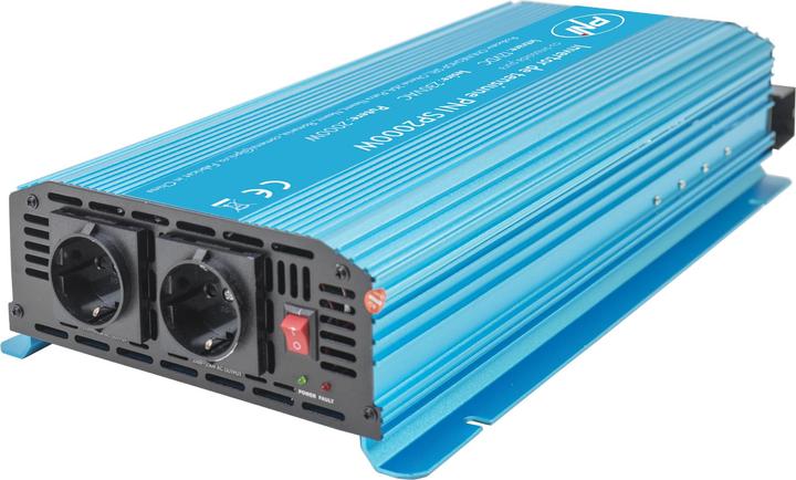 Actual product image PNI Voltage inverter SP2000W with pure sine wave, input 12V DC, output 230V AC, power