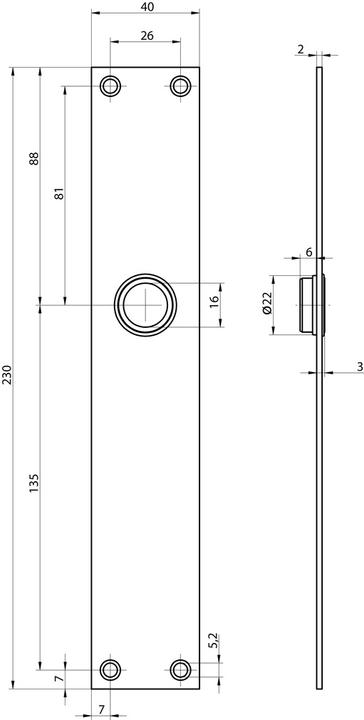 Actual product image Mega Door plates 35.046 (Door plate set)