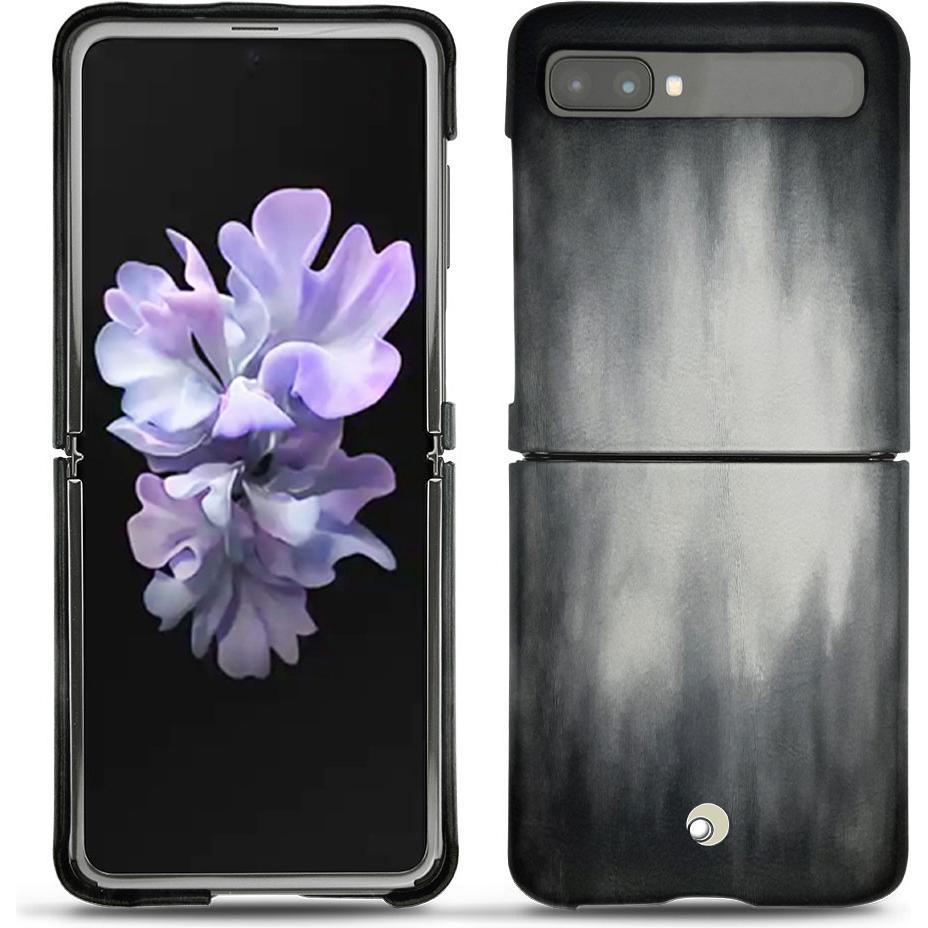 Noreve Lederschutzhülle (Samsung Galaxy Z Flip), Smartphone Hülle, Grau