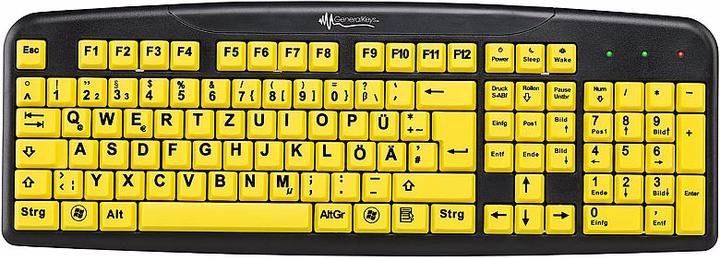 Image du produit GeneralKeys 2 fois : Clavier confort avec touches gros caractères à fort contraste